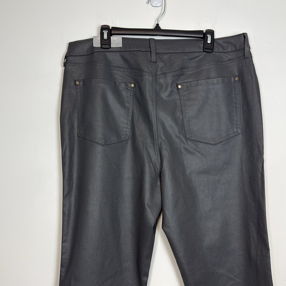 Chicos Denim Coated Slim Jeans in Moonwalk. Dark Gray. Size 3.5R or 18R. NWT. - Picture 6 of 10